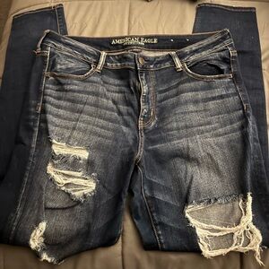 American Eagle Size 16 Super Stretch Dark Wash Jegging